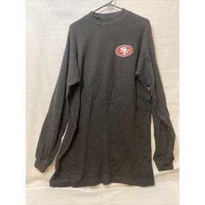 NFL Team Apparel Mens Long Sleeve Shirt Black San Francisco 49ers Size LT Large